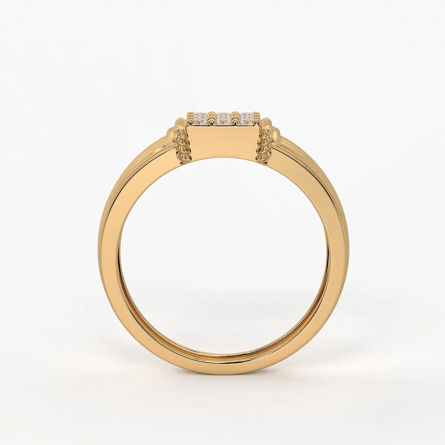 Grid Cluster Classic Ring for Men