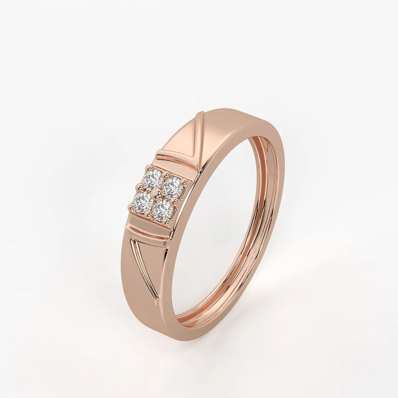 Shield Panel Signet Ring for Men