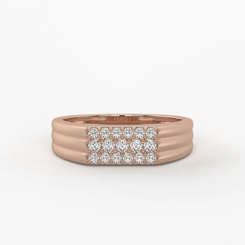 Pavé Panel Statement Ring for Men