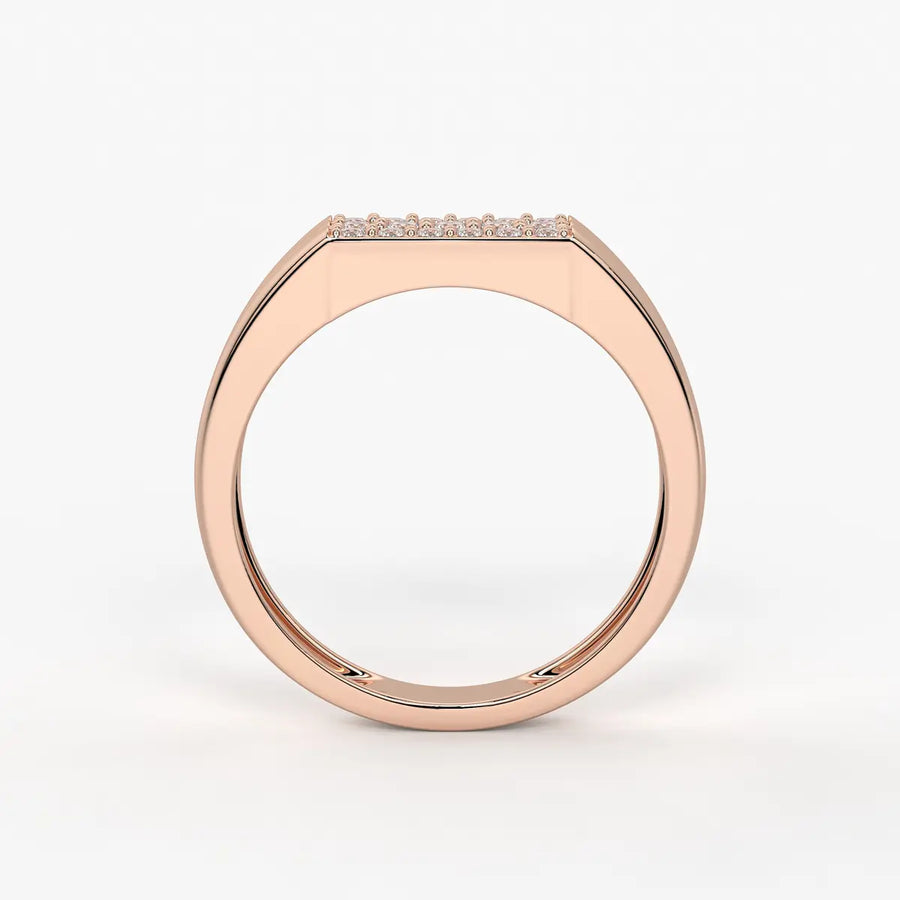 Pavé Panel Statement Ring for Men
