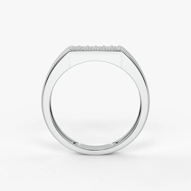 Pavé Panel Statement Ring for Men