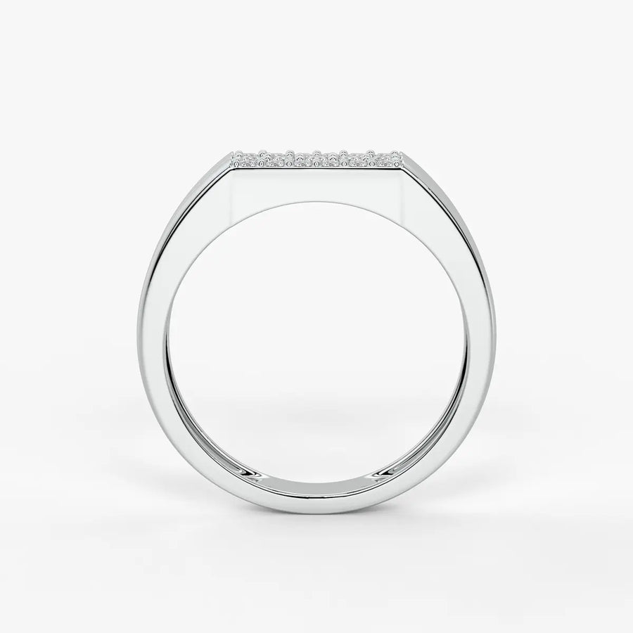Pavé Panel Statement Ring for Men