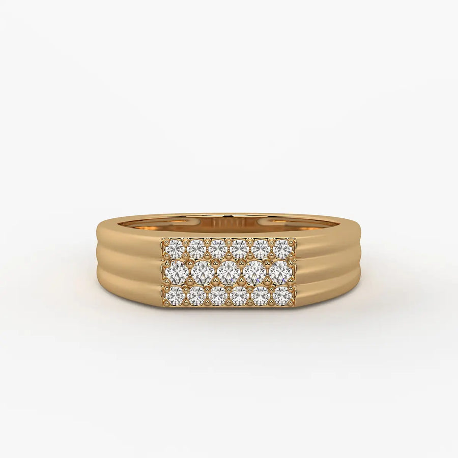 Pavé Panel Statement Ring for Men
