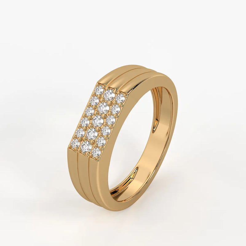 Pavé Panel Statement Ring for Men