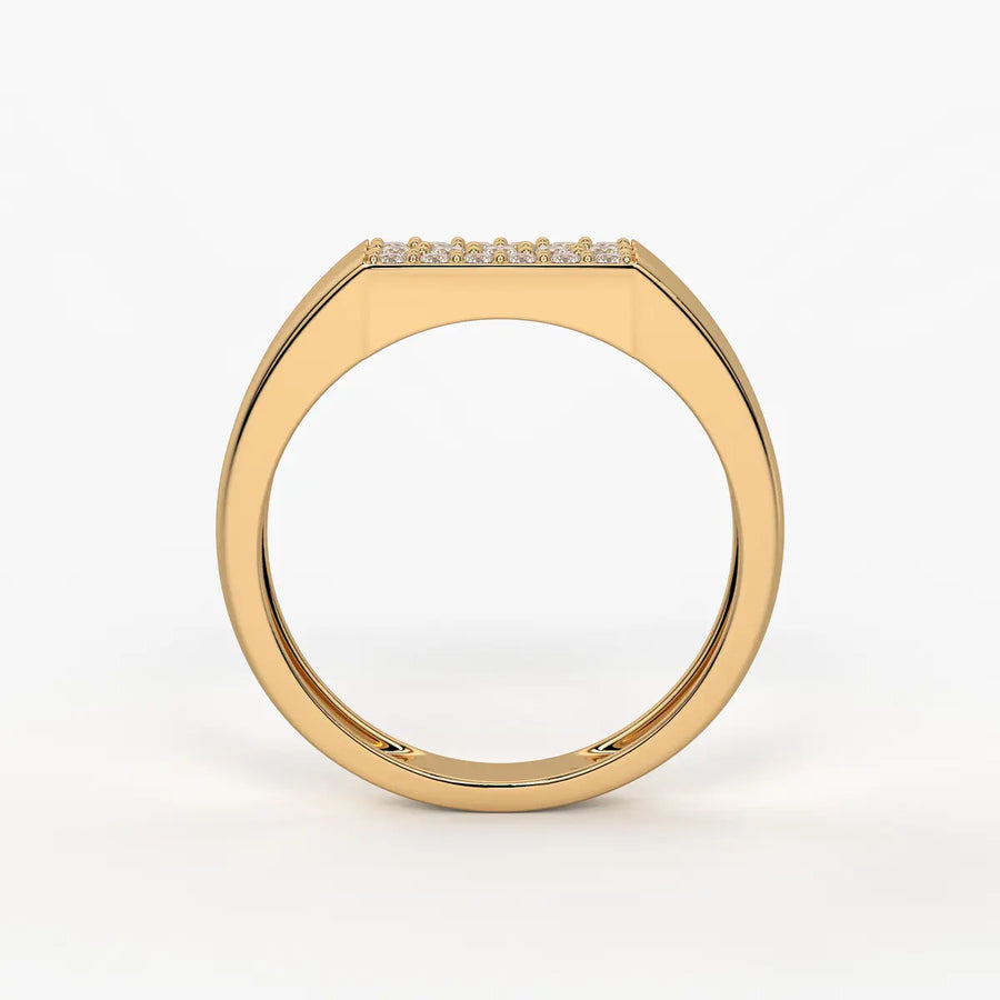 Pavé Panel Statement Ring for Men