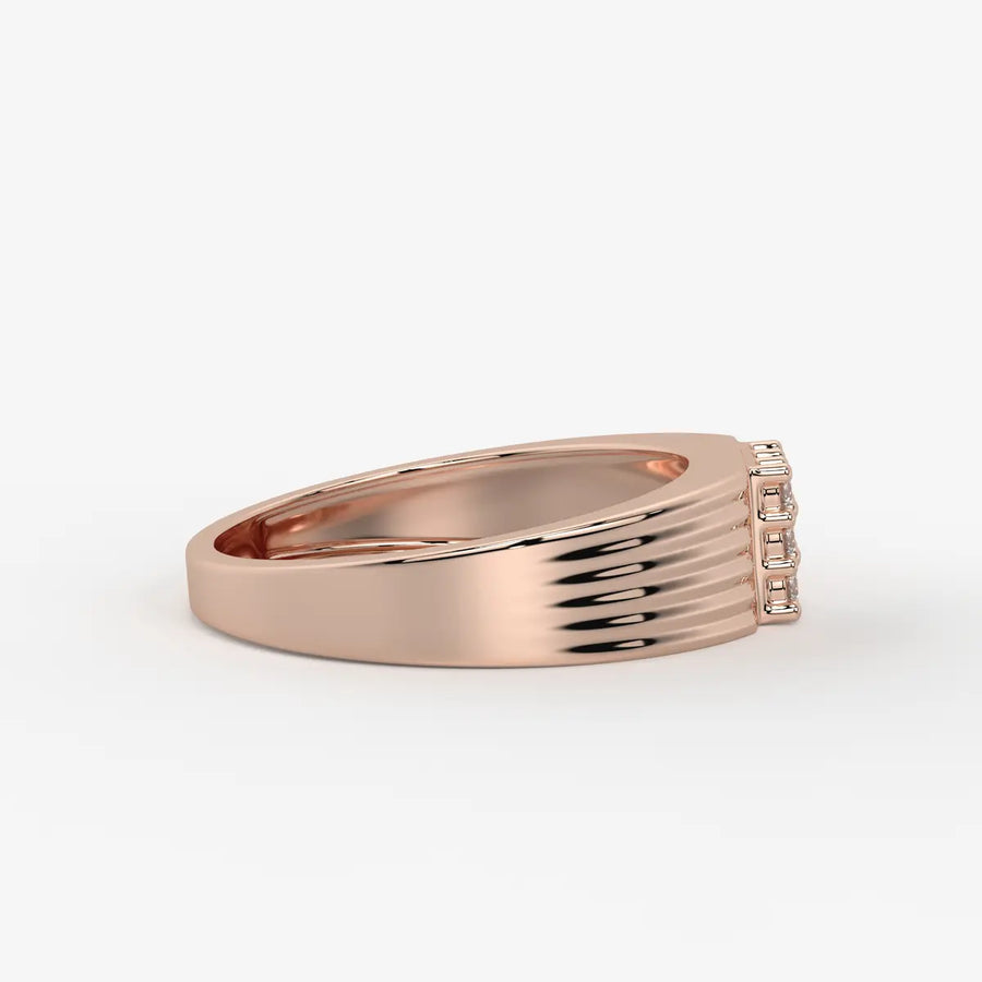 Ridge Cluster Statement Ring for Men