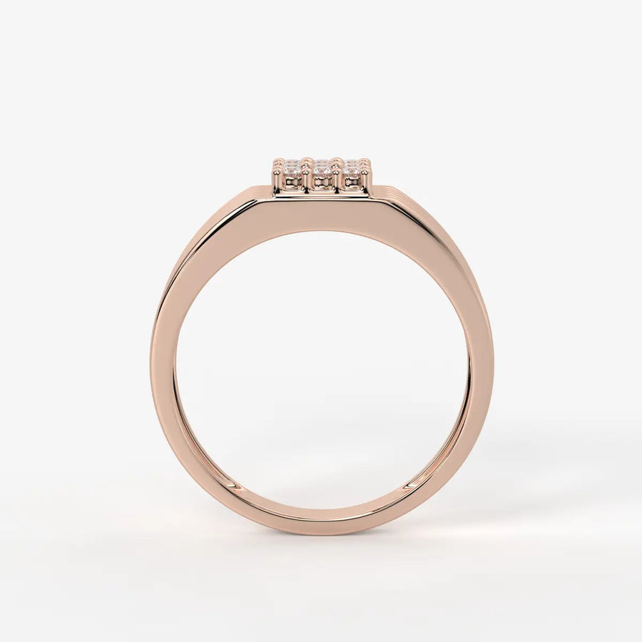 Ridge Cluster Statement Ring for Men