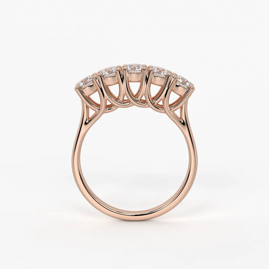 Mooncrest Diamond Arc Ring