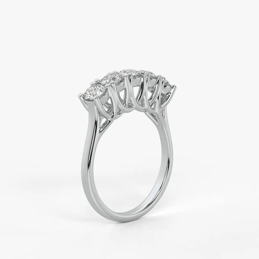 Mooncrest Diamond Arc Ring