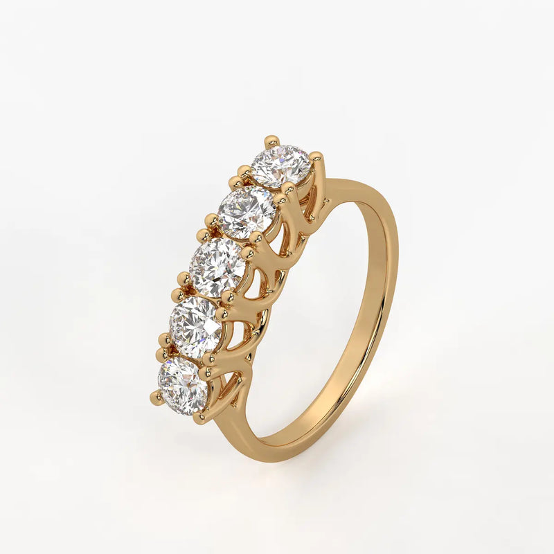 Mooncrest Diamond Arc Ring