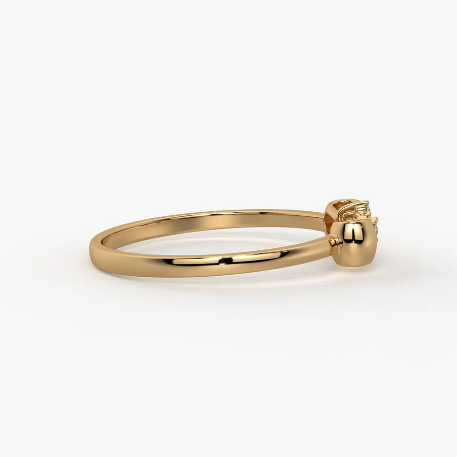 Ribbon Cluster Elegant Ladies Ring