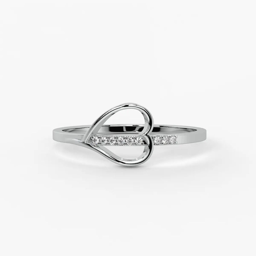 Open Heart Modern Ladies Ring