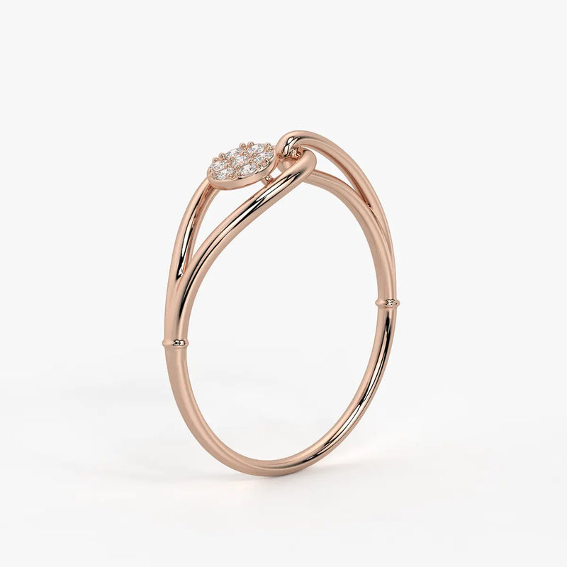 Circle Cluster Contemporary Ladies Ring