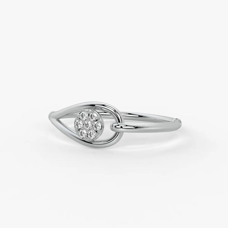 Circle Cluster Contemporary Ladies Ring