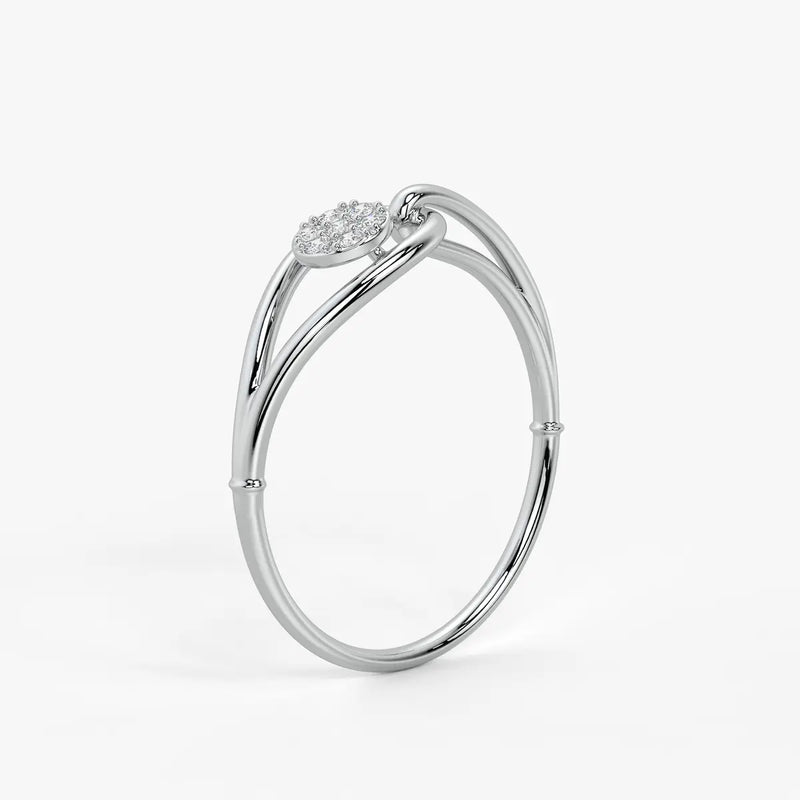 Circle Cluster Contemporary Ladies Ring