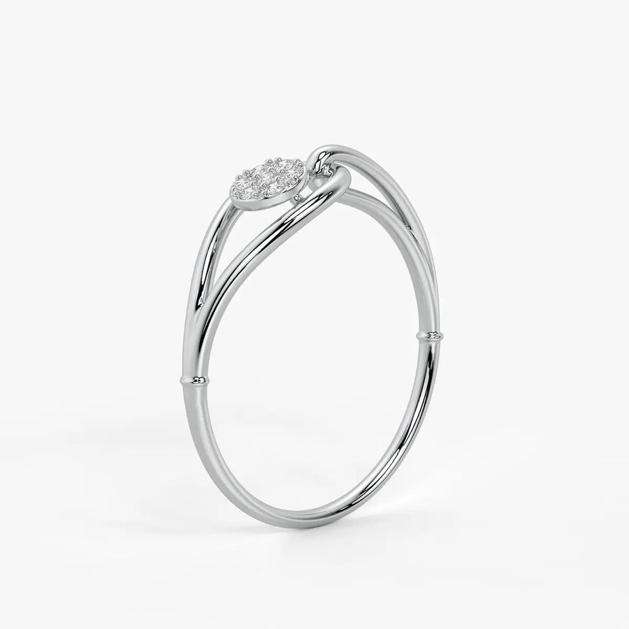 Circle Cluster Contemporary Ladies Ring