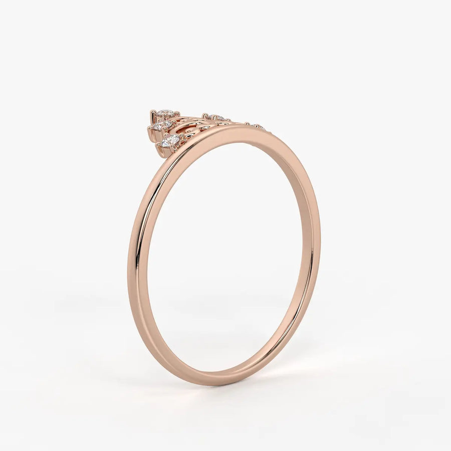 Crown Scroll Classic Ladies Ring