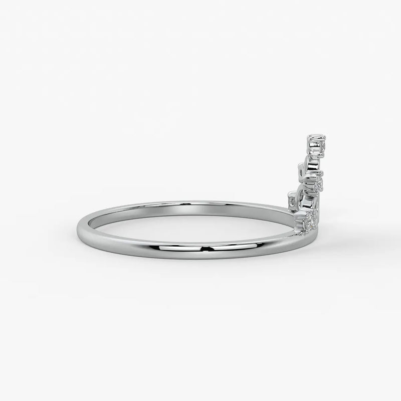 Crown Scroll Classic Ladies Ring