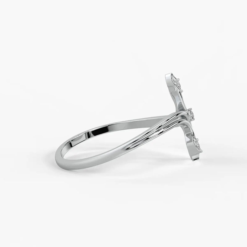 Wave Sparkle Designer Ladies Ring