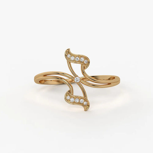 Wave Sparkle Designer Ladies Ring