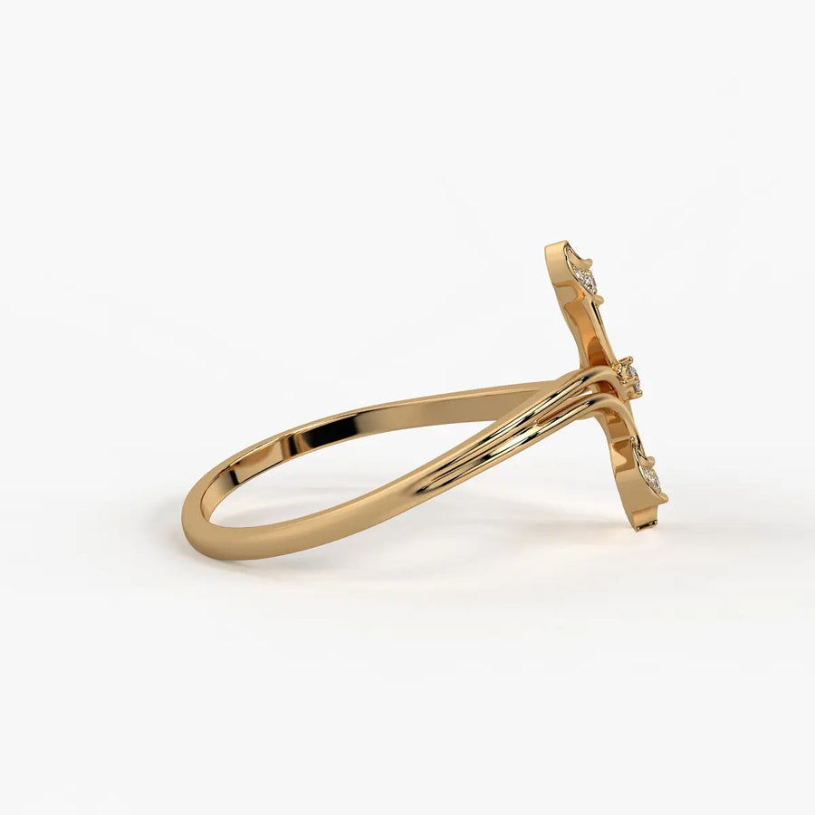 Wave Sparkle Designer Ladies Ring