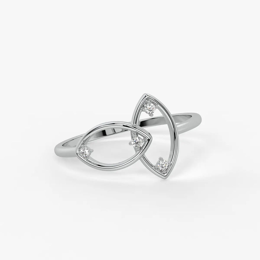Linked Loop Modern Ladies Ring