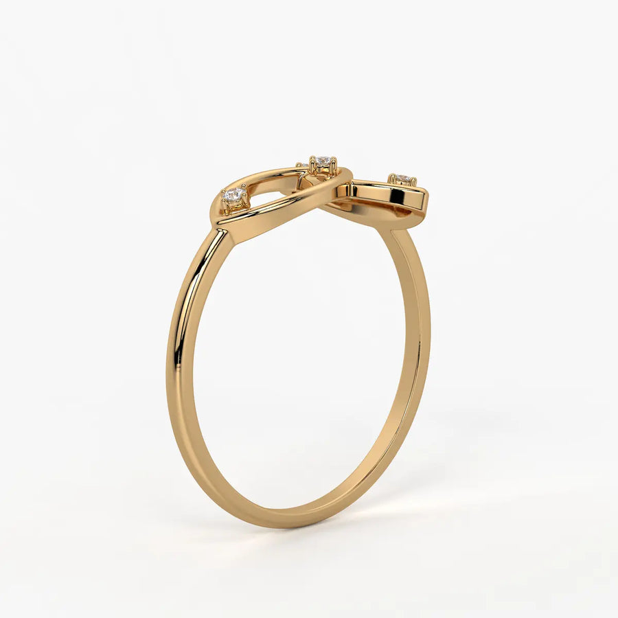 Linked Loop Modern Ladies Ring