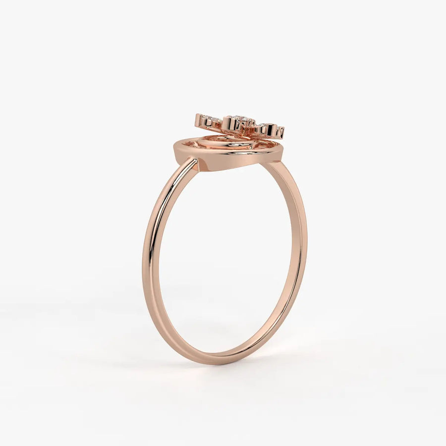 Bloom Spiral Diamond Ring