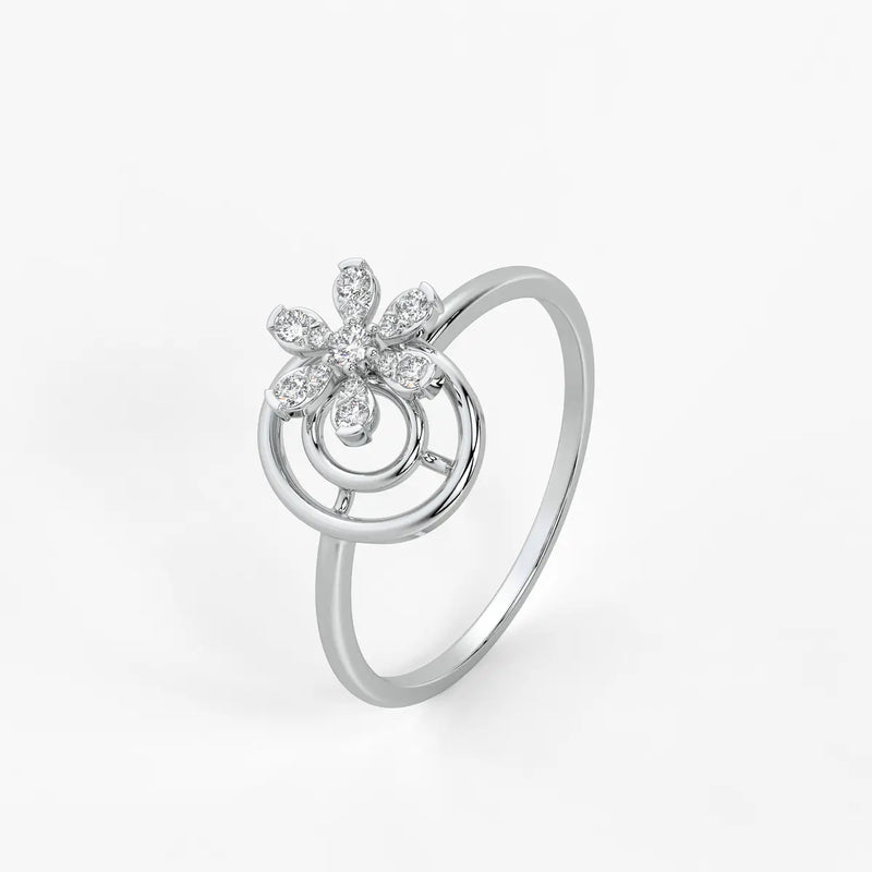 Bloom Spiral Diamond Ring