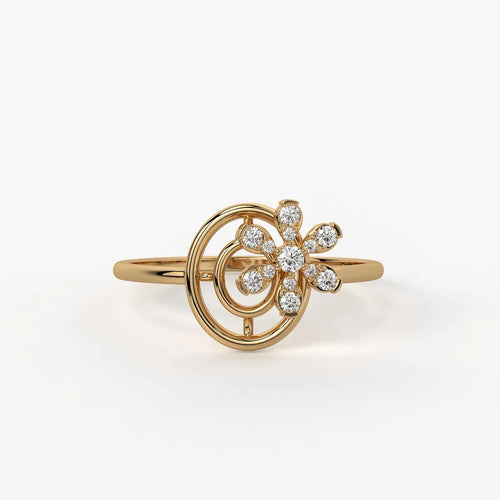 Bloom Spiral Diamond Ring