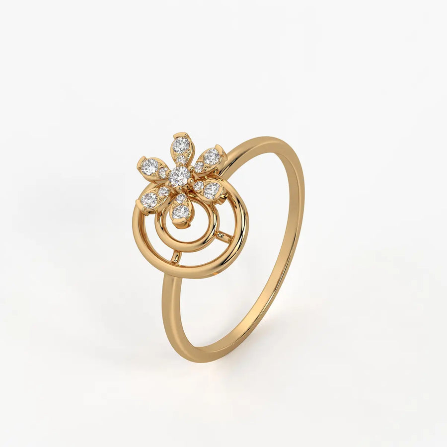 Bloom Spiral Diamond Ring