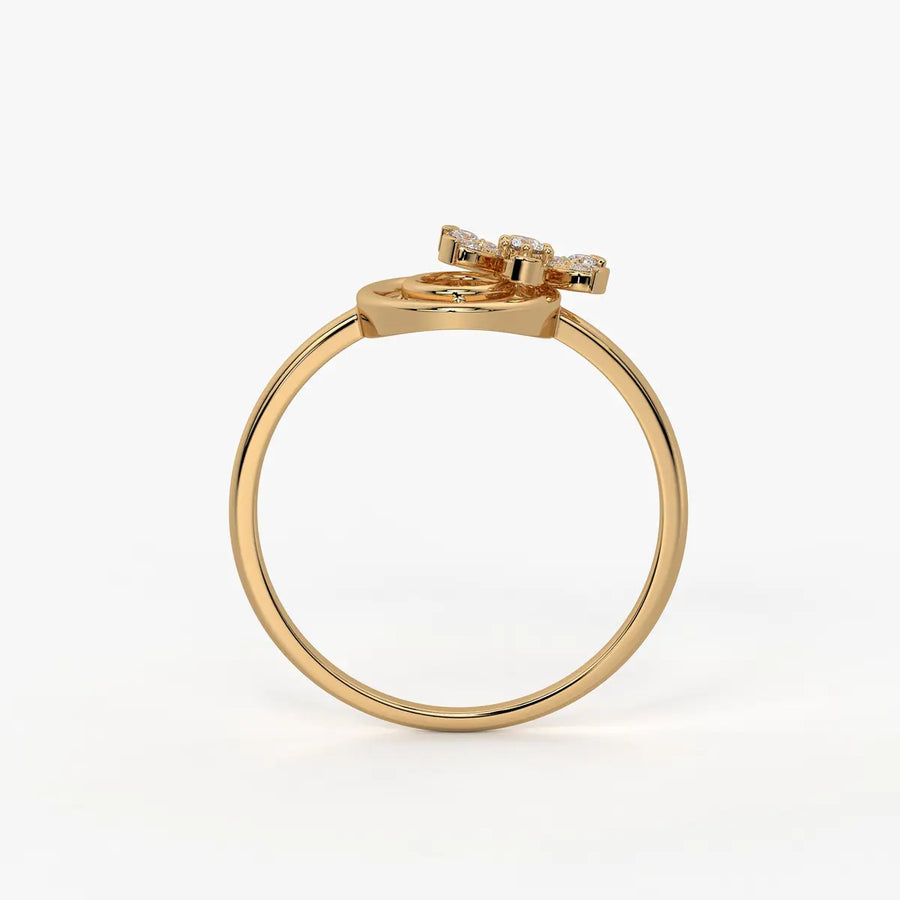 Bloom Spiral Diamond Ring