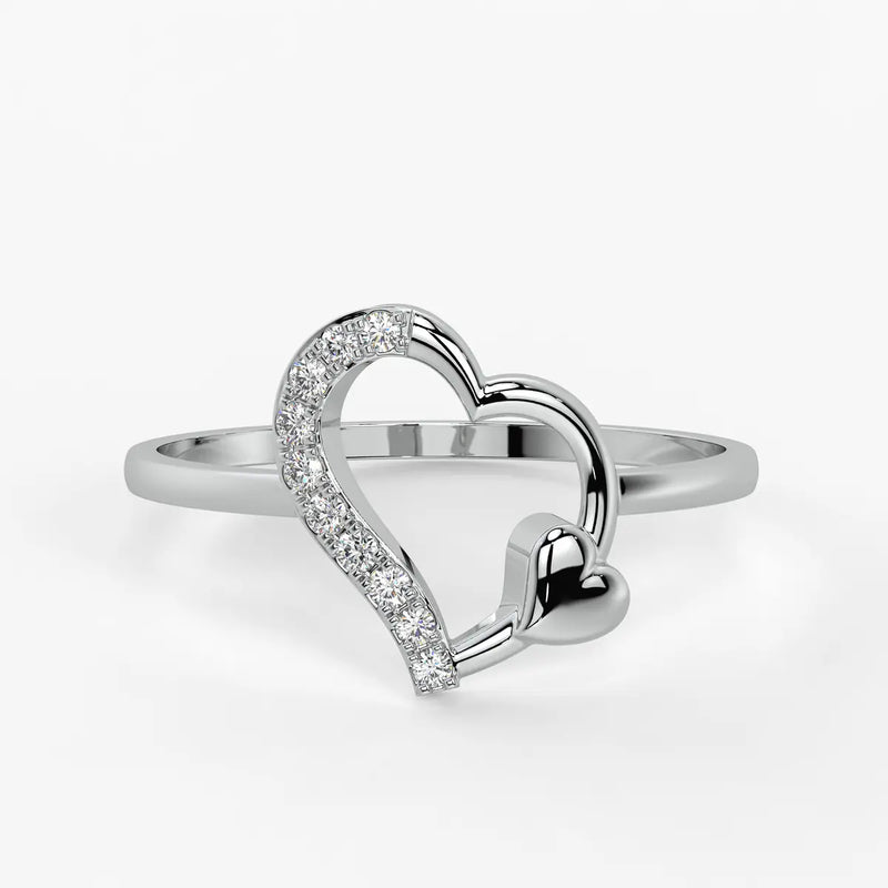 Cloud Heart Charming Ladies Ring