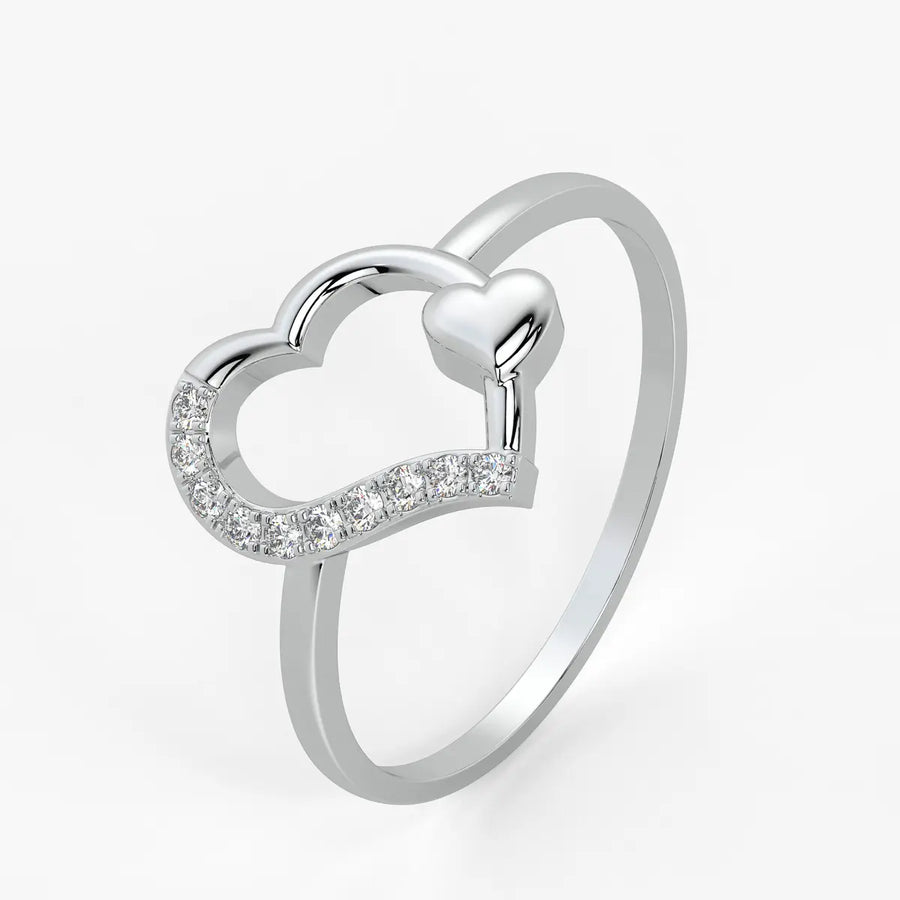 Cloud Heart Charming Ladies Ring