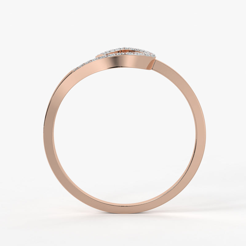 Open Teardrop Contemporary Ladies Ring