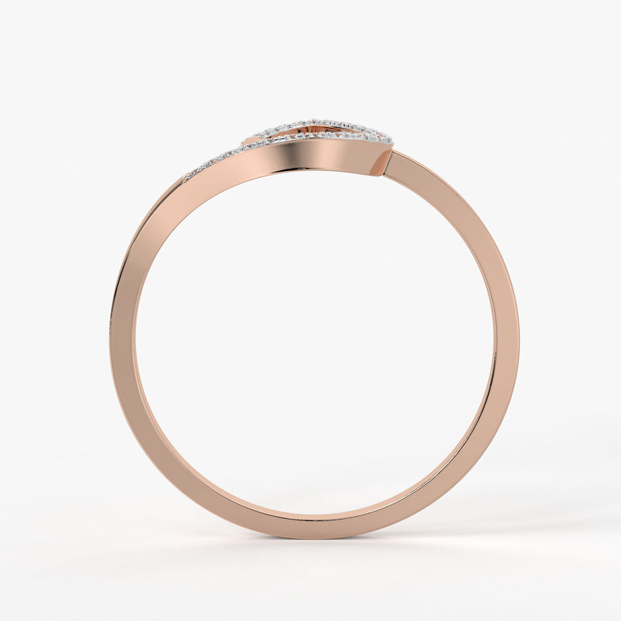 Open Teardrop Contemporary Ladies Ring