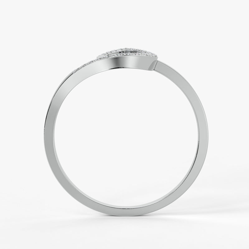 Open Teardrop Contemporary Ladies Ring