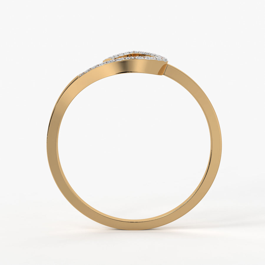 Open Teardrop Contemporary Ladies Ring