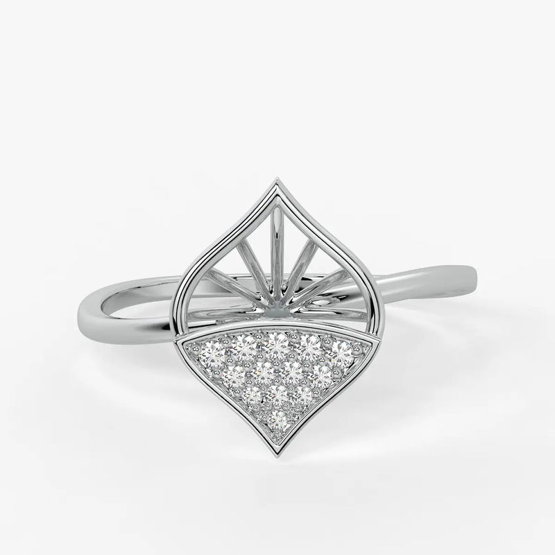 Fan Prism Modern Ladies Ring