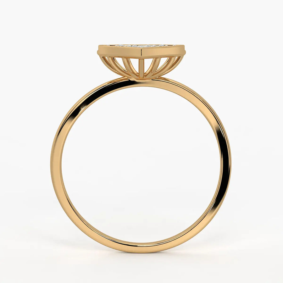Fan Prism Modern Ladies Ring