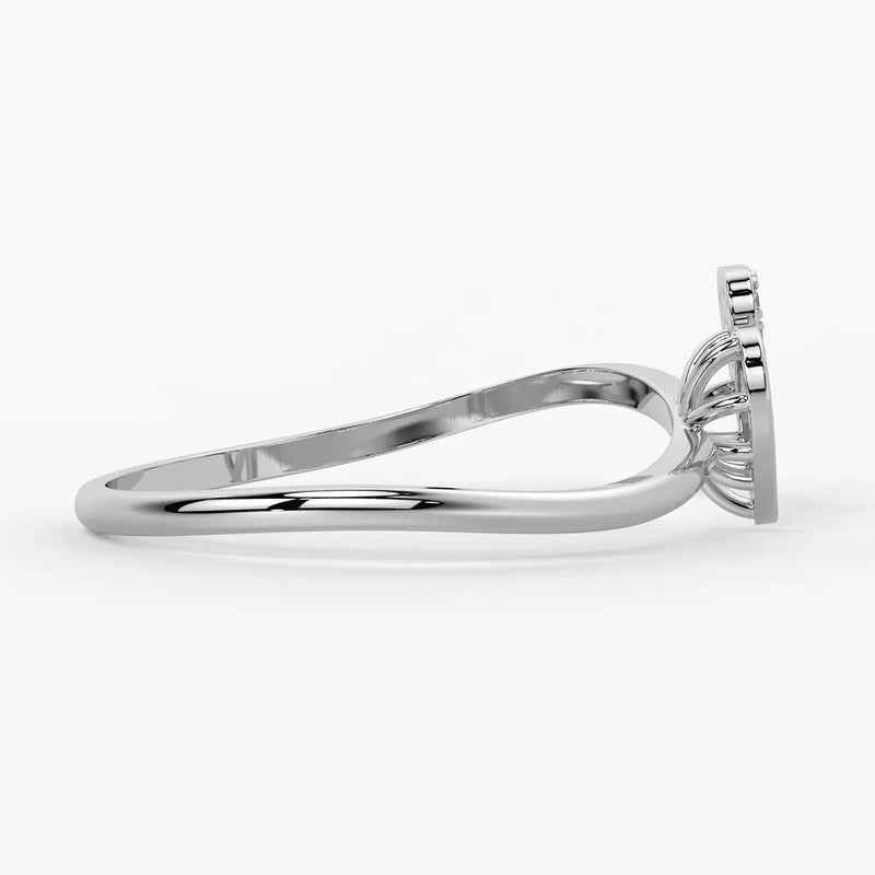 Raised Heart Elegant Ladies Ring