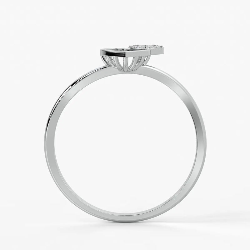 Raised Heart Elegant Ladies Ring