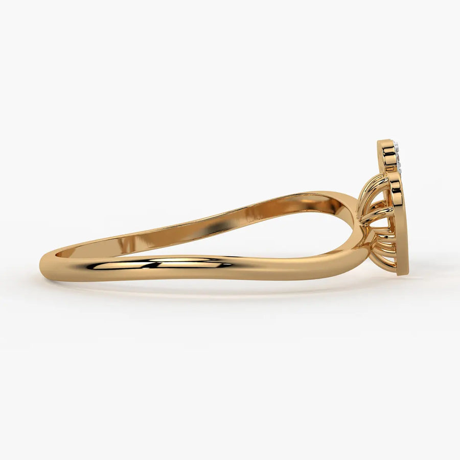 Raised Heart Elegant Ladies Ring