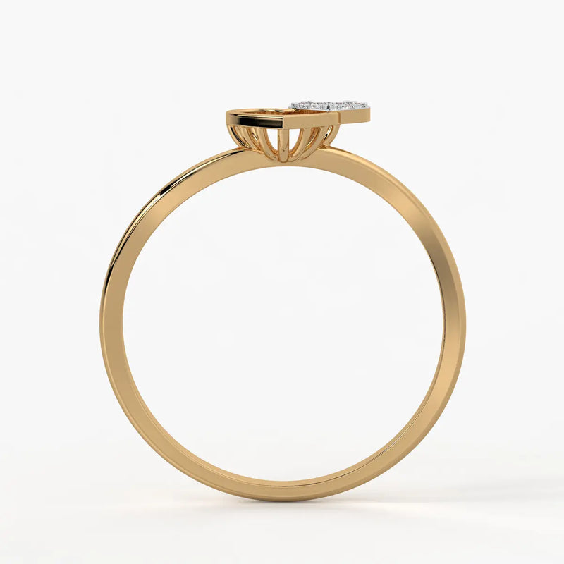 Raised Heart Elegant Ladies Ring