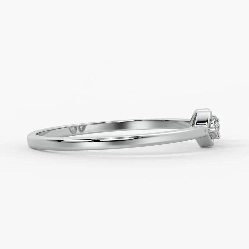 Twin Heart Minimal Ladies Ring