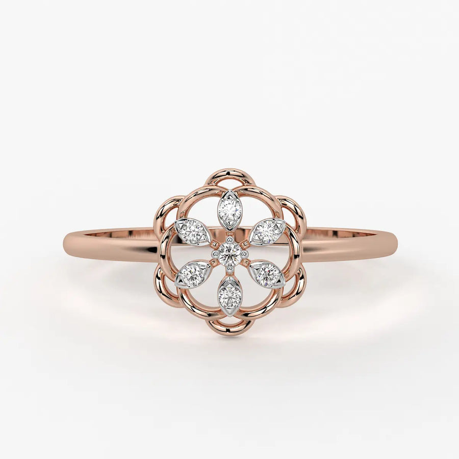 Petal Bloom Classic Ladies Ring