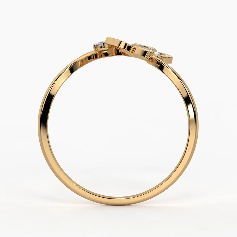 Butterfly Bloom Classic Ladies Ring