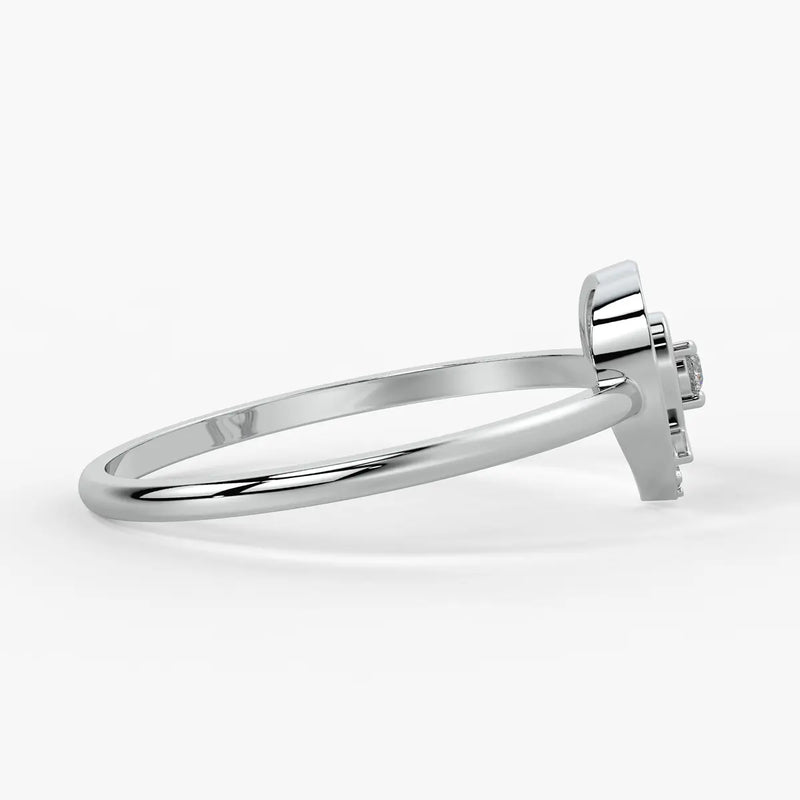Layered Heart Classic Ladies Ring