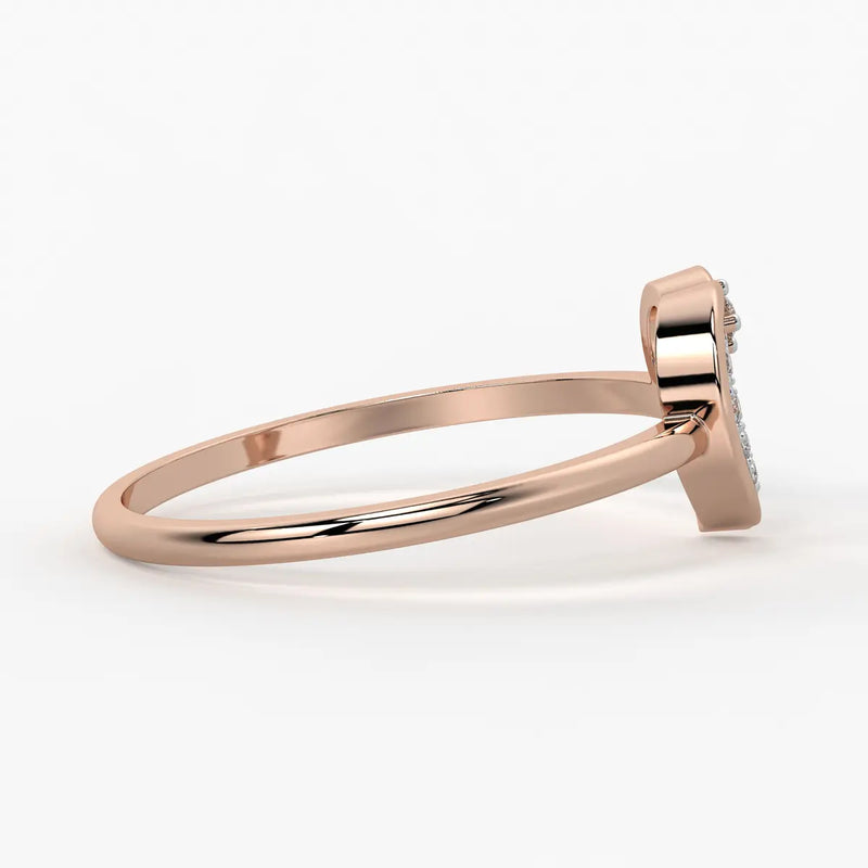 Open Heart Modern Ladies Ring