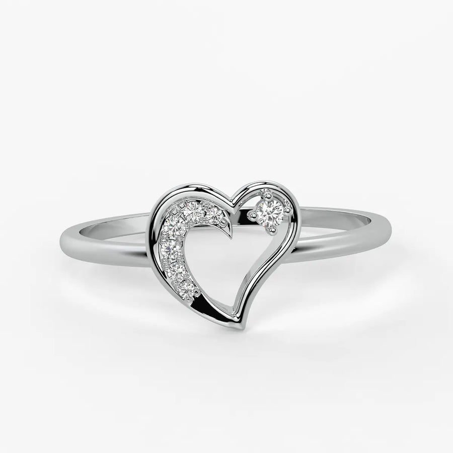 Open Heart Modern Ladies Ring